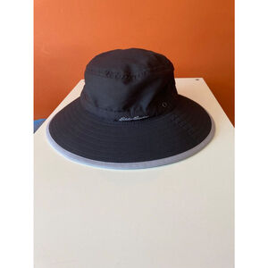 EDDIE BAUER HAT NAVY BLUE BUCKET HAY EOMANS SUMMER HAT /CAMPING HAT